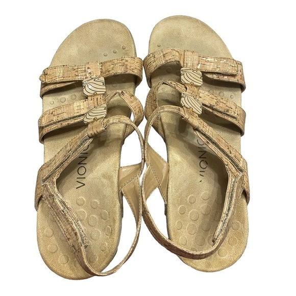 Vionic “Amber” Tan Cork Adjustable Sandal Size 9 - Picture 7 of 11